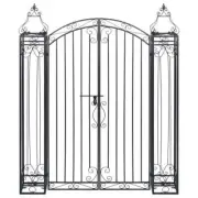 vidaXL Ornamental Garden Gate Wrought Iron 122x20.5x160 cm