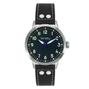 Tensity Men's Stainless Steel Round Fabric Analogue Dial Watch - Black