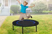 ADVWIN 40-inch Mini Trampoline Stable Exercise Rebounder for Adult and Children Indoor Outdoor, Blue & Black