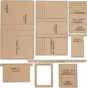 Respicefinem 8Pcs Acrylic Template Ideal for DIY Handmade Leather Short Wallet with Multi Slots Craft Tools Durable Transparent and Convenient for Cutting Leather Patterns