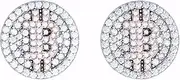 [Generic] Moissanite earrings flat back - Iced Out Jewelry Screw Back 925 Sterling Silver D Color 2-Tone Plated Party, Medium, Stainless Steel, Cubic Zirconia
