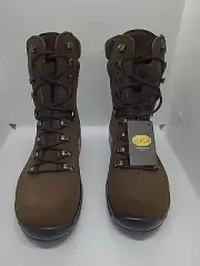New Vibram Drew's Brown Leather Boots 671 Combat Fire Size 43 (US 9)
