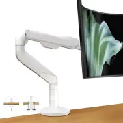 Ultrawide Adjustable Gas Spring Monitor Arm for 17-49" Screens, White