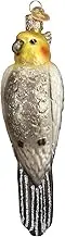 Old World Christmas Glass Blown Ornament Cockatiel (16109), Grey