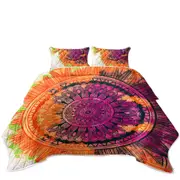 Purple Orange Mandala Coverlet
