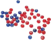 Totority 49pcs Machine Ball Bingo Game Number Bingo Chips Raffle Game Gumball Machine Capsule Red Calling Balls Lost Table Numbers Numbered Game Balls Plastic Child Mini Ball Hollow