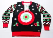 Tipsy Elves Boy's Dart Board Game Ugly Sweater CG2 Multicolor Medium NWT