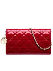 Lady Dior Pouch in Rouge Cerise