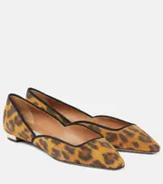 [Aquazzura] Aquazzura Maia Flay leather ballet flats AU 7 orange