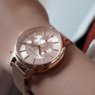 RELAX TIME 經典三眼米蘭帶手錶-玫瑰金 RT-79-2