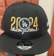 New Era Los Angeles Dodgers 2024 WS Champs Black 9FIFTY Snapback Hat Men’s Cap