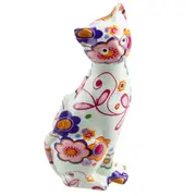 Home Decore Figurine Cat Floral Design Large 6cm x 4cm x 16cm