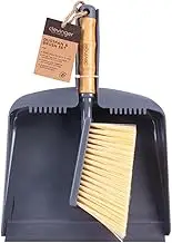 Dustpan and Brush Set, Portable Cleaning Brush and Dustpan Combo with Bamboo Handle, Handheld Sweeping Dust pan with Cleaning Brush Combo for Sofa, Kitchen, Keyboard, Car, Animal Cages