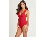 Sea Level: Eco Essentials Spliced Swimsuit Red