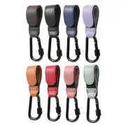 PU-Leather Hook Adjustable Organizer Bag Hangers Non-Slip Pram Hangers