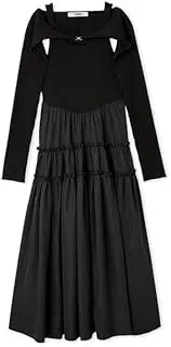 FURFUR(ファーファー) Fur RWNO252062 BLK Women's Bolero Set Docking Dress, Black, Free Size