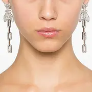 Women's Stud Earrings Tassel Fringe Bee Precious Personalized Artistic Imitation Diamond Earrings Jewelry Silver For Party Street Holiday 1 Pair