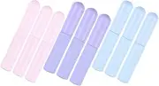 VICASKY 9 Pcs Portable Silicone Lip Brush Set with Caps Soft Round Head Applicators for Lipstick Blending and Concealing for Travel and Daily Makeup Touch Ups