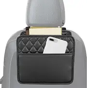 Car Seat Back Storage Bag, Attachment Behind Seat Car Organizer, Multi-Functional Auto Accessories, Travel Pouch Pocket for Keys, Water Bottles, Cards