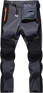 [LINLANG EN] Women's Snow Ski Pants Fleece Lined Winter Outdoor Waterproof Insulated Warm Softshell Hiking Cargo Pants