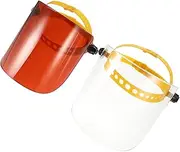 Angoily 2pcs Face Guard Transparent Face Cover Protective Mask Spittle Baffle