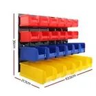 24 Bin Wall Mounted Storage Rack Garage Workshop Mechanic Auto Shed