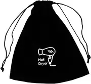 1pc Flannel Hair Dryer Bag Drawstring Storage Organizer Travel Hair Dryer Pouch Hotel Storage Pouch Travel Bag