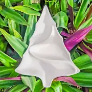 Christmas Tree Chips and Dip Tray 12" STOCK Ceramic Bisque Ready To Paint