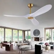 52" Ceiling Fan with Remote Control No Lights,Modern Reversible DC Motor Indo...