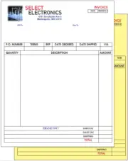Printed Full Color Carbonless 2-Part Custom Forms NCR Sets, 8.5" x 11" 4C