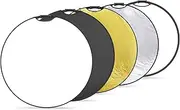 Neewer 5-in-1 Portable Round 32 in/80cm Light Reflector Collapsible Multi-Disc with Single Grip and Bag for Studio Photography Lighting and Outdoor Lighting - Gold/Silver/White/Black/Translucent