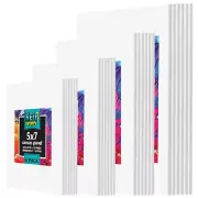 KEFF Canvases for Painting - 24 Pack Blank Canvas Panels Set Boards for Acrylic,