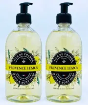2 Isle De France PROVENCE LEMON Hand Body Soap 16.9 oz