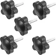 Practical M8 Hand Screws by 15pcs Black Outdoor Deck Screws Knobs Non-Slip Kit for Woodworking
