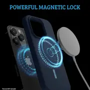 iPhone 15 Pro Compatible Case Cover With Liquid Silicone And Compatible With MagSafe Technology - Black