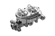 Tuff Stuff Chrome Universal Dual Port/Dual Reservoir Master Cylinder 1" Bore