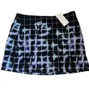 NWT Lady Hagen Black Floral Print Hyrdro Dri Quick Drying Golf Skort Size 16