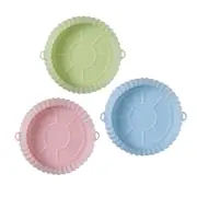 2X Air Fryer Silicone Pot Air Fryer Basket Liners Non-Stick Reusable Baking Tray