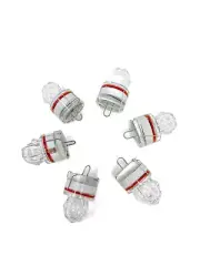LED Diamond Deep Drop Fishing Light Underwater Strobe Flashing 6pc White