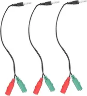 SEWACC 3pcs 2 Audio Cable Splitter Adapter Mic and Headphone Splitter Audio Splitter for Headphones Splitter Cable for Headset