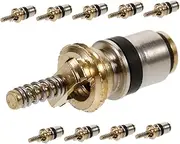 Beatifufu Auto Ac Valve Core Needle Repair Kit 10pcs 3 Valve Core High Low Pressure R134a-3 Compatible Easy to Install