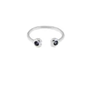 NEW Sterling Silver Toe Ring Sapphire Bling