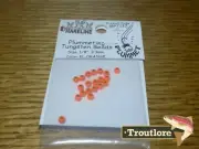 20 PACK ORANGE 1/8" 3.3mm HARELINE PLUMMETING TUNGSTEN BEAD HEADS - NEW