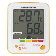 S-Ws18 Digital Lcd Temperature Clock Hygrometer Thermometer Indoor Outdoor Humidity Monitor Thermo Meter