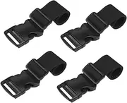 4pcs Adjustable Nylon Buckle Straps for Waist Bags Luggage Backpacks Tool Belt Extender for Travel Camping Hiking Black 50cm