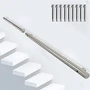 Stair Handrail Kit - 1m 2m 3m 3.5m 4m 4.5m 5m 6m Wall Mounted Handrails for Indoor Outdoor Stairs, Non-Slip Industrial Stainless Steel Pipe Railing Safety Hand Rail(Size:4ft/120cm)