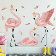 Flamingo Kids Wall Art Stickers Girls Room Decor Art Mural Removable Vinyl Decal