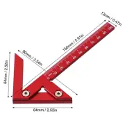 Center Gauge 105mm 45° 90° Aluminum Alloy Line Ruler Measuring Scribing Tool LLI