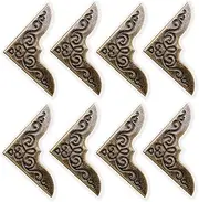 EMSea 100PCS Books Corner Protector Metal Bronze Book Corner Edge Cover Books Decorative Accessories Vintage Books Decoration for Scrapbook Photo Album Notebook