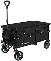 MOON LENCE Folding Carry Cart with Brake, Ultra Compact, Large Capacity 27.8 gal (135 L), Load Capacity 286.7 lbs (130 kg), for Outdoor Activities, Camping, Leisure, BBQs, Sports Events, One-Touch